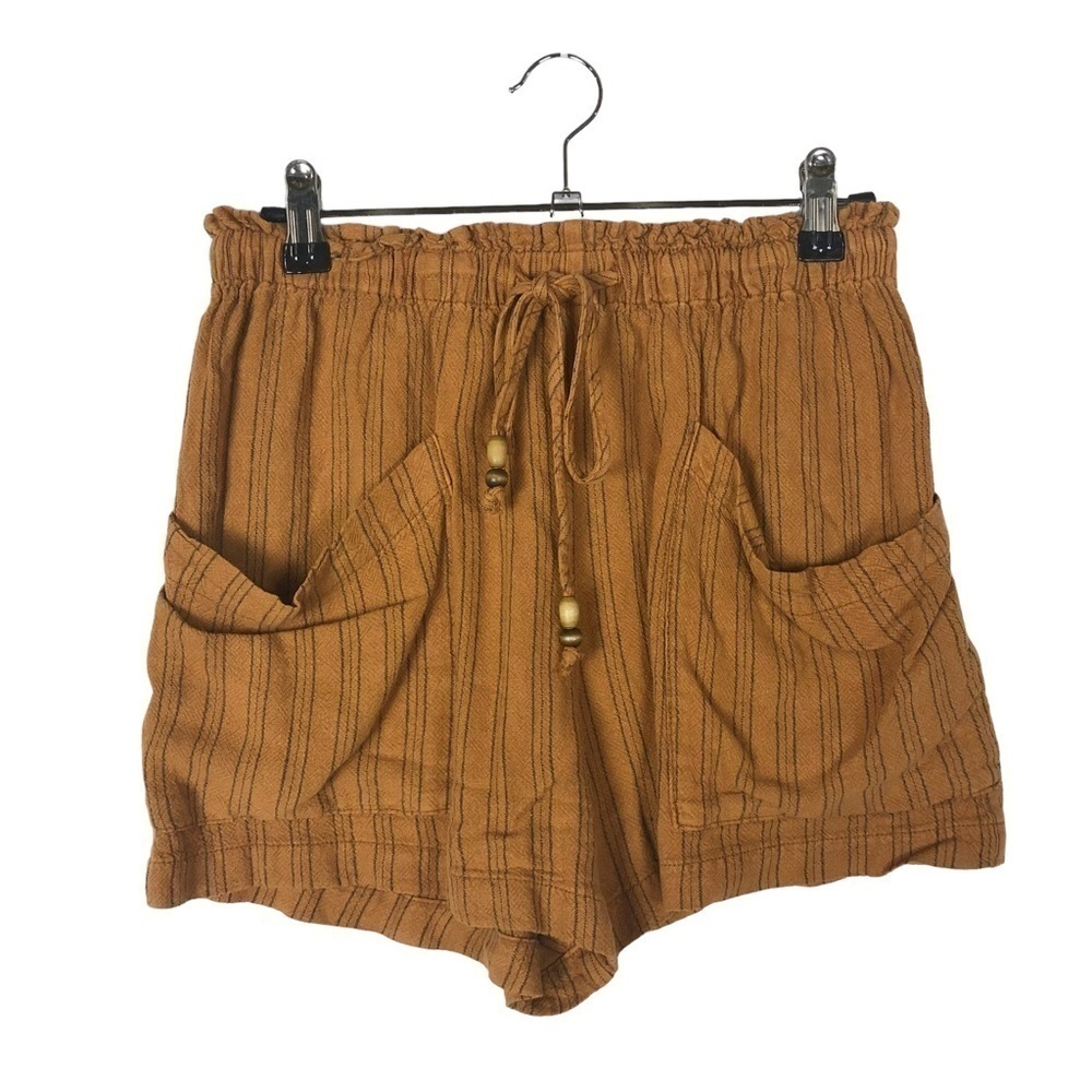 Urban‎ Outfitters UO Orange Linen Blend High Rise Shorts S